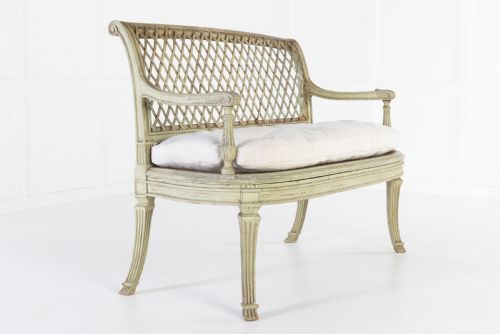french painted sofa circa 1900 - CATEGORY: ANTIQUE SOFAS - DATED 1900