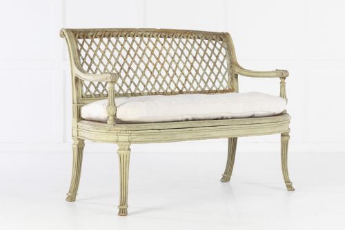 FRENCH PAINTED SOFA CIRCA 1900 - ADDITIONAL PHOTO 2