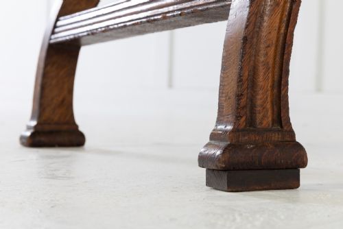 19TH CENTURY OAK XFRAME ARMCHAIR - ADDITIONAL PHOTO 3