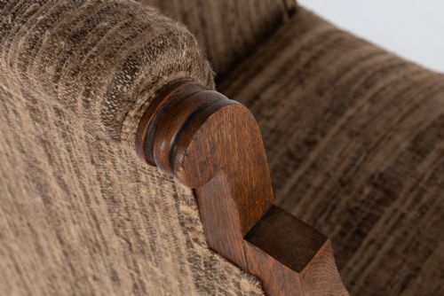 19TH CENTURY OAK XFRAME ARMCHAIR - ADDITIONAL PHOTO 7