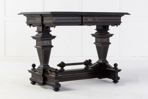 19th century french ebonised side table - CATEGORY: ANTIQUE TABLES - DATED 19TH CENTURY