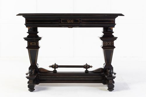 19TH CENTURY FRENCH EBONISED SIDE TABLE - ADDITIONAL PHOTO 1