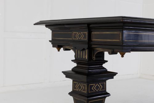 19TH CENTURY FRENCH EBONISED SIDE TABLE - ADDITIONAL PHOTO 3