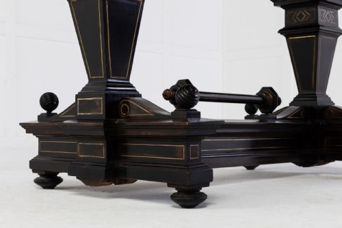 19TH CENTURY FRENCH EBONISED SIDE TABLE - ADDITIONAL PHOTO 4