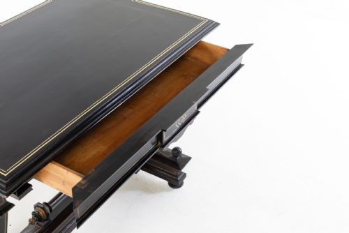 19TH CENTURY FRENCH EBONISED SIDE TABLE - ADDITIONAL PHOTO 8