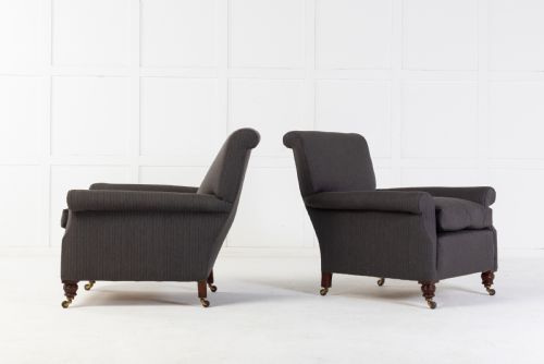 PAIR OF 19TH CENTURY ENGLISH WALNUT ARMCHAIRS - ADDITIONAL PHOTO 8