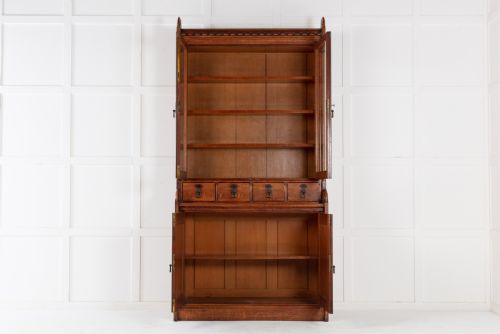 19TH CENTURY SOLID OAK BOOKCASE - ADDITIONAL PHOTO 3