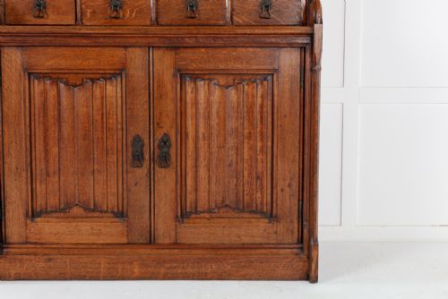 19TH CENTURY SOLID OAK BOOKCASE - ADDITIONAL PHOTO 5