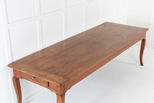 large 19th century french cherrywood farmhouse table - CATEGORY: ANTIQUE TABLES - DATED 19TH CENTURY