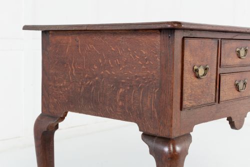 GEORGIAN OAK CABRIOLE LEG LOWBOY - ADDITIONAL PHOTO 2