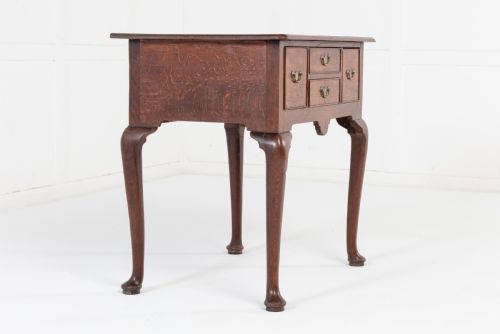 GEORGIAN OAK CABRIOLE LEG LOWBOY - ADDITIONAL PHOTO 3