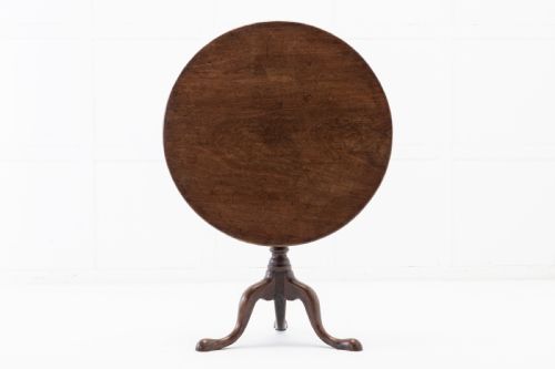 18th century english mahogany tilt top tripod table - CATEGORY: ANTIQUE TABLES - DATED 18TH CENTURY