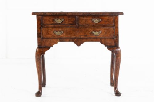 george i walnut cabriole leg lowboy - CATEGORY: ANTIQUE FURNITURE - DATED GEORGIAN
