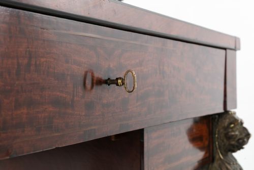 19TH CENTURY MAHOGANY DESK ATTRIBUTED TO ALPHONSE GIROUX - ADDITIONAL PHOTO 4