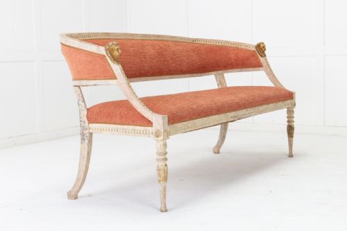 19th century swedish painted sofa - CATEGORY: ANTIQUE SOFAS - DATED 19TH CENTURY