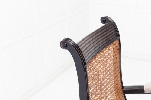 19TH CENTURY ANGLO INDIAN EBONISED TEAK ARMCHAIR - ADDITIONAL PHOTO 6