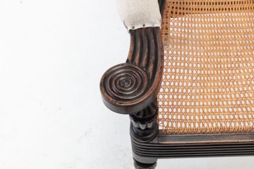 19TH CENTURY ANGLO INDIAN EBONISED TEAK ARMCHAIR - ADDITIONAL PHOTO 8
