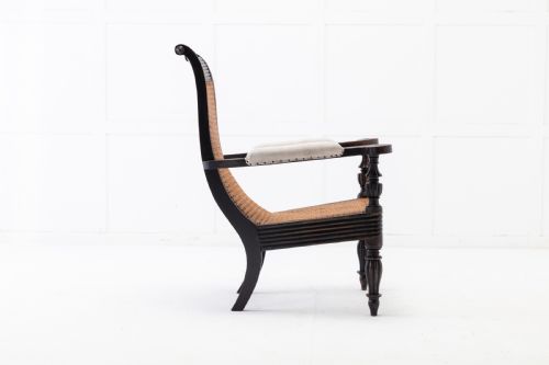 19TH CENTURY ANGLO INDIAN EBONISED TEAK ARMCHAIR - ADDITIONAL PHOTO 9