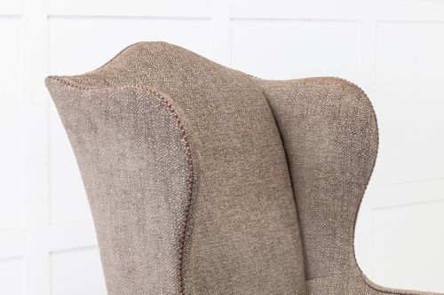 1930S WALNUT WING CHAIR - ADDITIONAL PHOTO 3