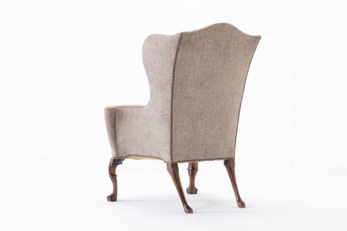 1930S WALNUT WING CHAIR - ADDITIONAL PHOTO 5