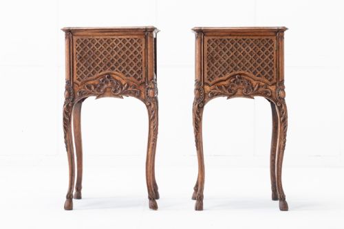 PAIR OF 19TH CENTURY FRENCH OAK BEDSIDE TABLES - ADDITIONAL PHOTO 1