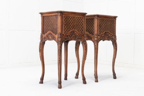 PAIR OF 19TH CENTURY FRENCH OAK BEDSIDE TABLES - ADDITIONAL PHOTO 2