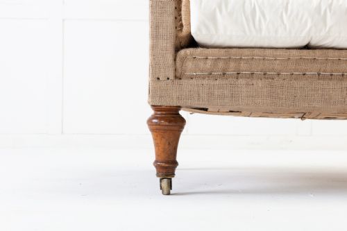 LARGE 19TH CENTURY ENGLISH OAK SOFA - ADDITIONAL PHOTO 4