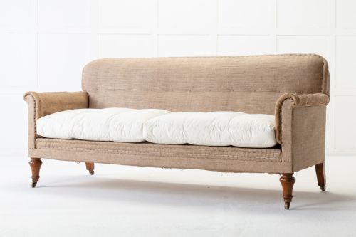 LARGE 19TH CENTURY ENGLISH OAK SOFA - ADDITIONAL PHOTO 5