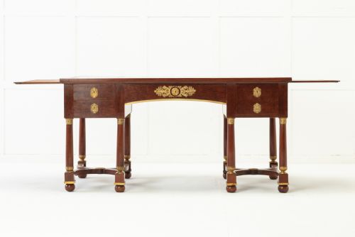 19TH CENTURY FRENCH PLUM PUDDING MAHOGANY BUREAU PLAT - ADDITIONAL PHOTO 1