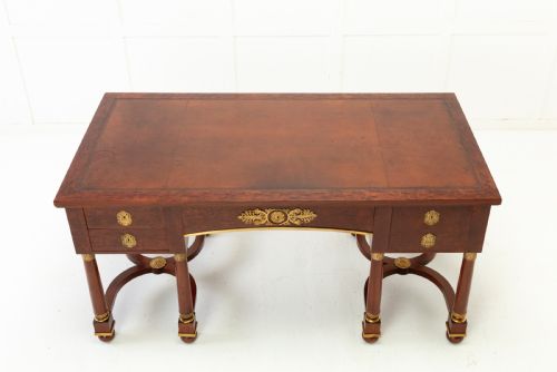 19TH CENTURY FRENCH PLUM PUDDING MAHOGANY BUREAU PLAT - ADDITIONAL PHOTO 2