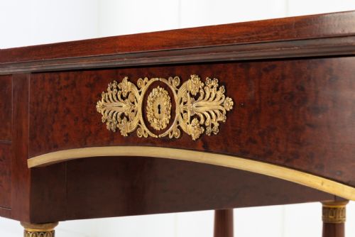 19TH CENTURY FRENCH PLUM PUDDING MAHOGANY BUREAU PLAT - ADDITIONAL PHOTO 7