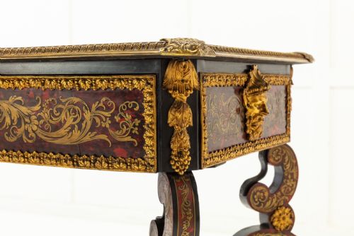 19TH CENTURY FRENCH BOULLE BUREAU PLAT - ADDITIONAL PHOTO 4