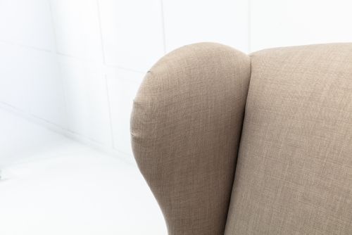 19TH CENTURY ENGLISH MAHOGANY WING CHAIR - ADDITIONAL PHOTO 2