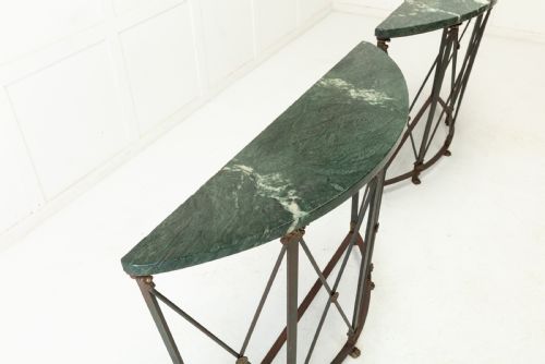 PAIR OF FRENCH 1940S IRON CONSOLE TABLES - ADDITIONAL PHOTO 2