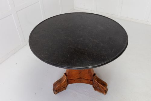 19TH CENTURY FRENCH MAHOGANY GURIDON WITH MARBLE TOP - ADDITIONAL PHOTO 4