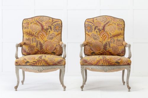 pair of 1920s french painted chairs - CATEGORY: ANTIQUE CHAIRS - DATED 1920