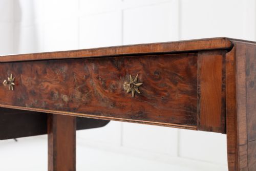 19TH CENTURY ENGLISH REGENCY BURR YEW SOFA TABLE - ADDITIONAL PHOTO 2