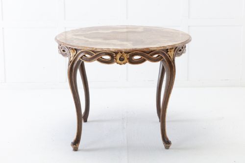 1940S ITALIAN TABLE WITH ONYX TOP - ADDITIONAL PHOTO 2