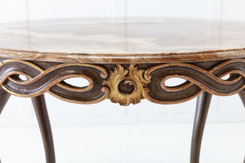 1940S ITALIAN TABLE WITH ONYX TOP - ADDITIONAL PHOTO 3