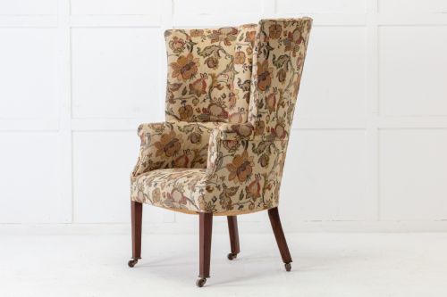 late 19th century english barrel back armchair - CATEGORY: ANTIQUE CHAIRS - DATED 19TH CENTURY