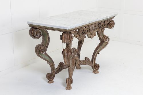 18TH CENTURY ITALIAN BAROQUE CONSOLE TABLE - ADDITIONAL PHOTO 1