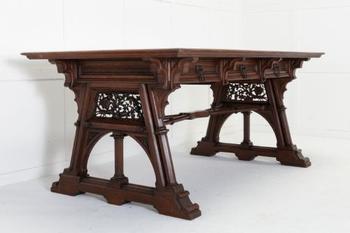 large 19th century gothic desk - CATEGORY: ANTIQUE TABLES - DATED 19TH CENTURY