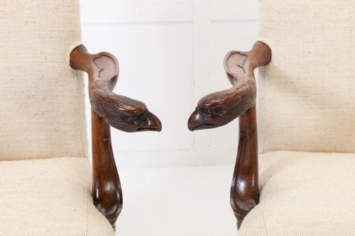 PAIR OF 1930S ENGLISH WALNUT CHAIRS - ADDITIONAL PHOTO 2