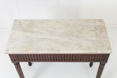 18TH CENTURY FRENCH CONSOLE TABLE WITH MARBLE TOP - ADDITIONAL PHOTO 2
