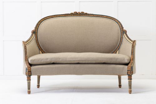 19th century italian carved wood sofa - CATEGORY: ANTIQUE SOFAS - DATED 19TH CENTURY