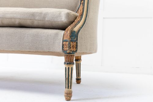 19TH CENTURY ITALIAN CARVED WOOD SOFA - ADDITIONAL PHOTO 5