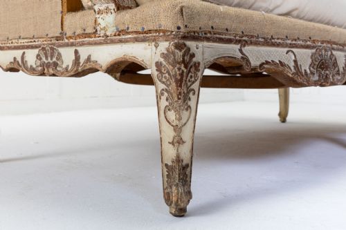 19TH CENTURY FRENCH PAINTED SOFA - ADDITIONAL PHOTO 1
