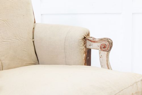 PAIR OF 19TH CENTURY FRENCH PAINTED ARMCHAIRS - ADDITIONAL PHOTO 2