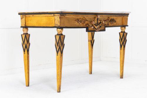 18TH CENTURY ITALIAN CONSOLE TABLE WITH MARBLE TOP - ADDITIONAL PHOTO 1