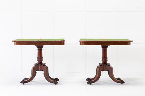 PAIR OF 19TH CENTURY REGENCY MAHOGANY CARD TABLES - ADDITIONAL PHOTO 2